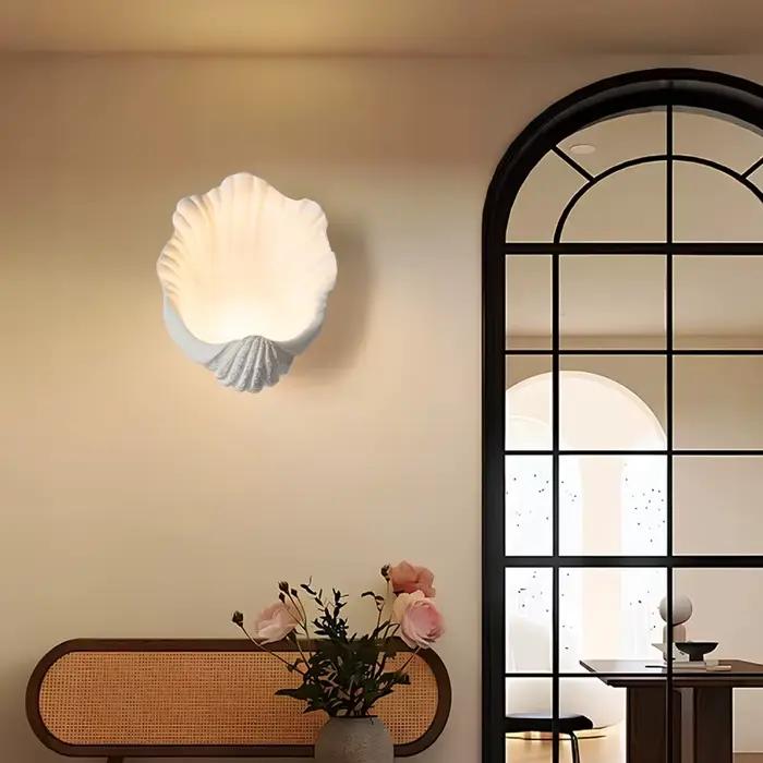 Lampe murale rétro en forme de coquille