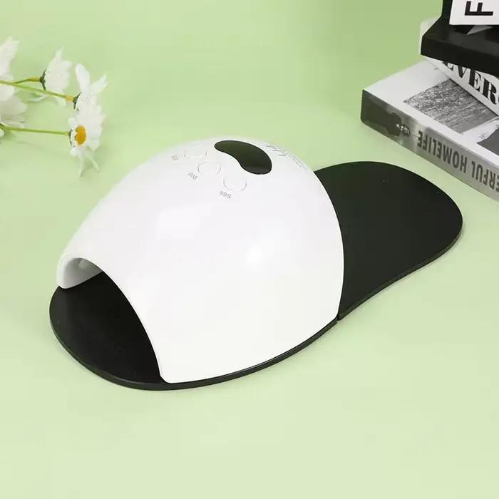 Lampe de photothérapie UV/LED pour ongles, pour des ongles magnifiques, lampe de photothérapie double usage indolore, adaptée aux mains et aux pieds, avec coussinets pour les pieds amovibles, lampe de