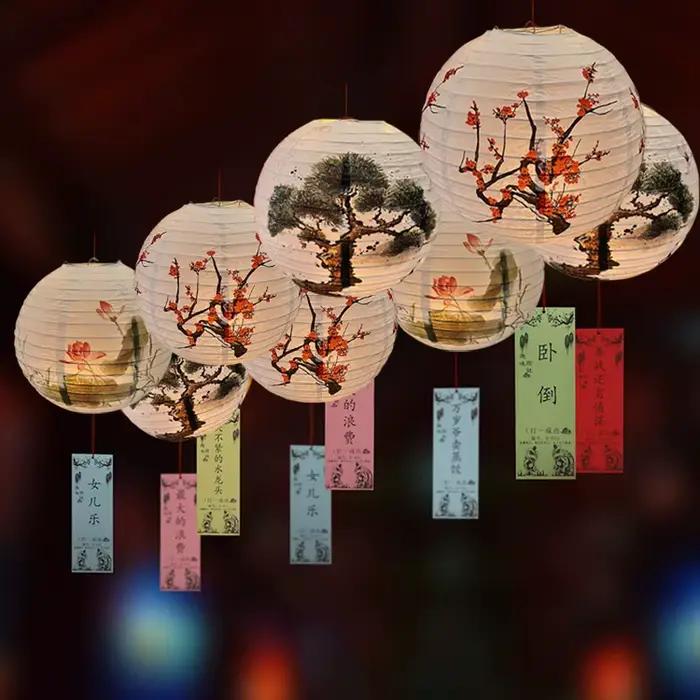 Abat-jour Lanterne Ronde en Papier