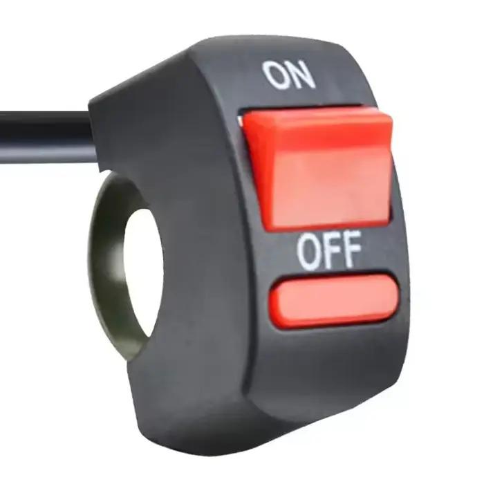 Interrupteur d'extinction de guidon de Moto, bouton marche/arrêt pour phare de vélo, lampe de signalisation, bouton de commande universel 12V