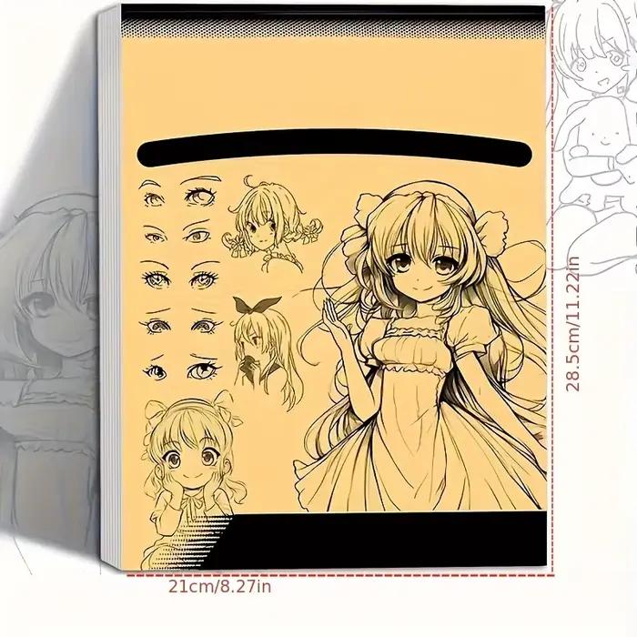 Livre de dessin de lignes de personnages d'anime pour débutants | Carnet de croquis de 48 pages avec lignes de base | Idéal pour les caricaturistes et les stylistes de dessins animés
