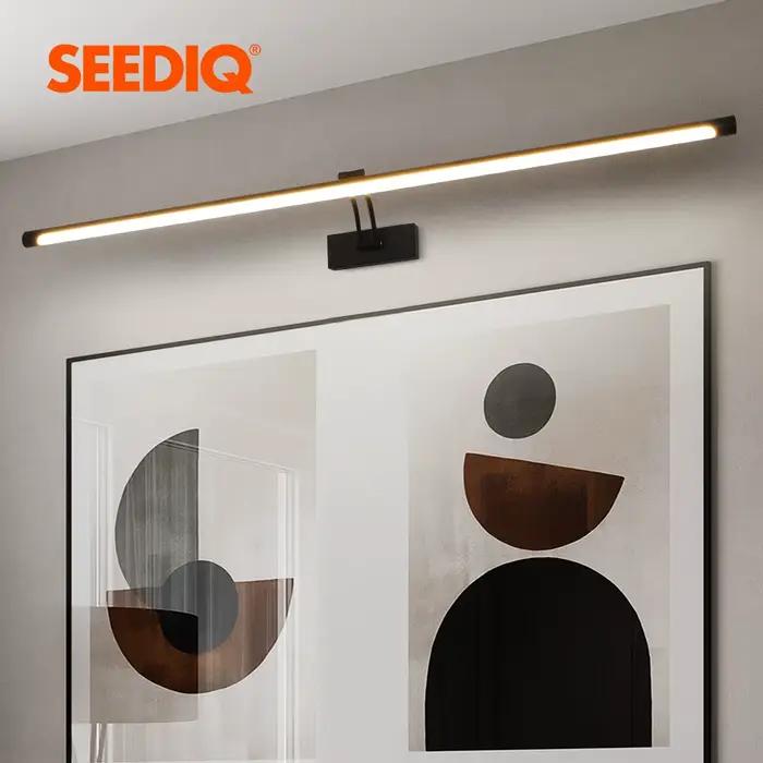 Applique Murale LED au Design Moderne, Disponible en Noir et Argent, Luminaire Décoratif d'Nik, 80/100cm