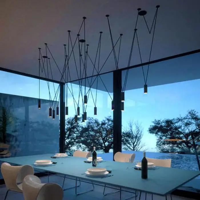 Match Design Unique suspension moderne Simple lumières décoration géométrique lumière Vintage Mlinear