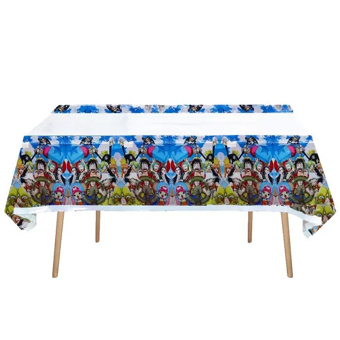 Décoration de fête d'anniversaire ONE PIECE, vaisselle jetable, gobelets, assiettes, nappe, toile de fond, ballons, fournitures de fête Luffy pour baby shower