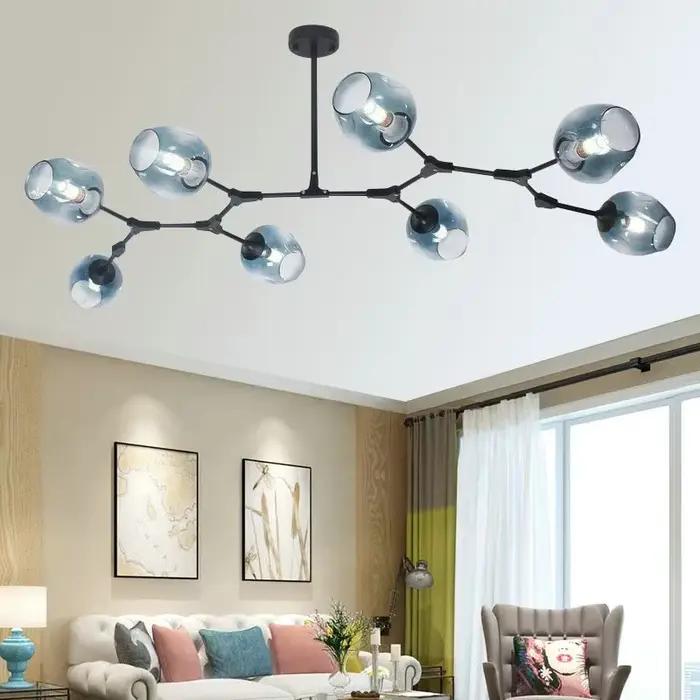 Lustre LED Nordique en Verre