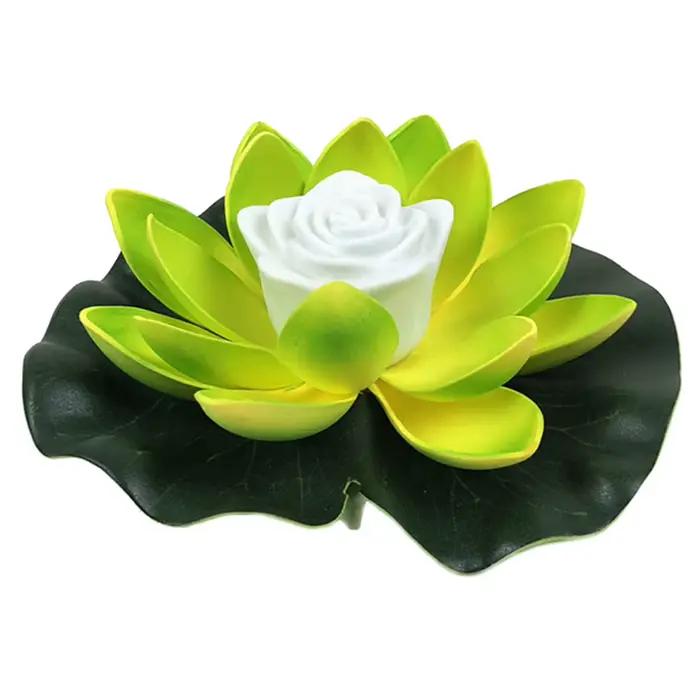 Lumière de piscine flottante LED OligLED, lampe flottante réaliste, coussin de lys, fleur, bougie, l