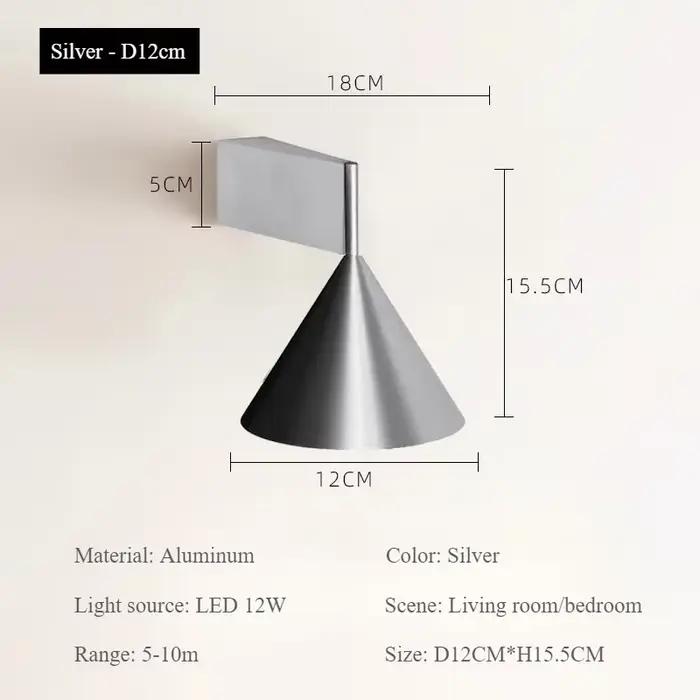 Lampe nordique design moderne créatif en aluminium applique chambre chevet lecture lumière escalier