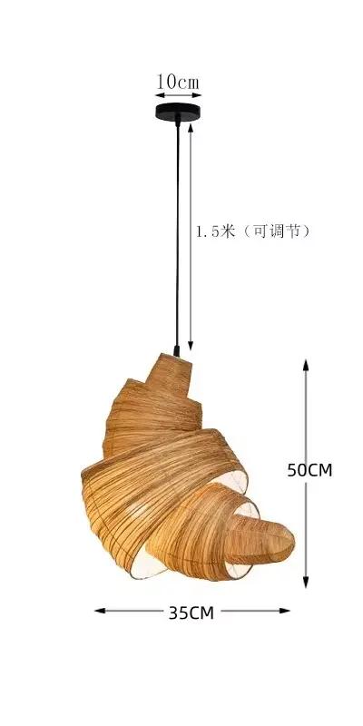Lampe suspendue créative de style japonais avec un design artistique, luminaire suspendu en tissu LE
