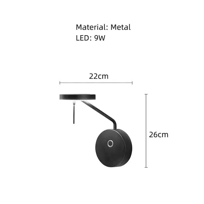 Applique Murale LED au Design Nordique Simple, Long Mât, Multifonctionnel, Réglable, Bras Pivotant R