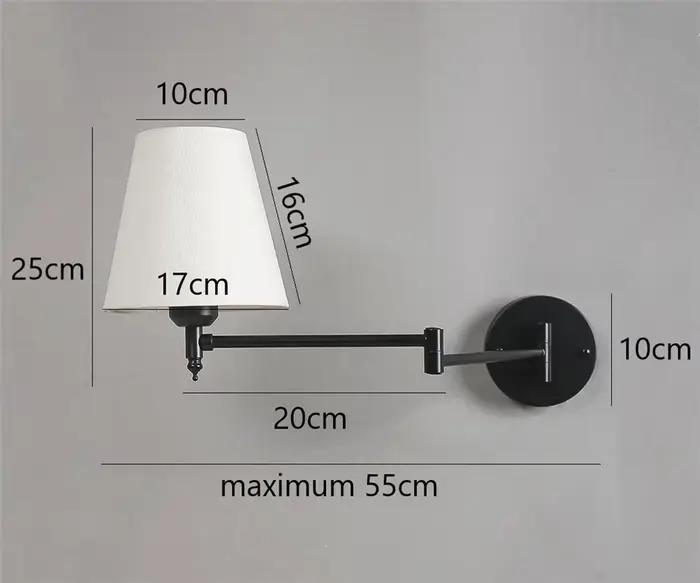 Lampes murales pliantes réglables nordiques bras à bascule rotatif luminaires moderne minimaliste ch