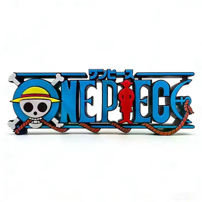 Figurine 3D imprimée One Piece Chapeau de Paille Logo Crâne 25cm – Décoration de Bureau, Ornement de