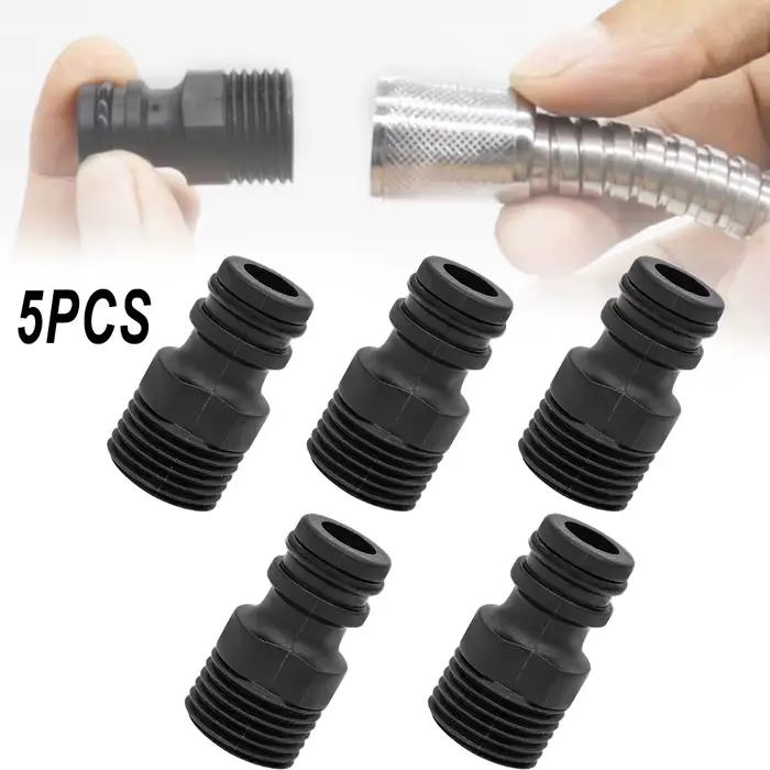 Raccords filetés Joint fileté hydraulique jardin plastique raccord rapide tuyau d'eau 1/2 pouces 5 p