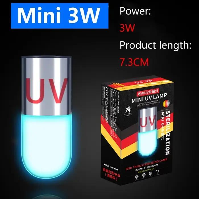 Lampe UV pour bassin à poissons, aquarium, lampe de purification de l'eau, lampe anti-algues, lampe