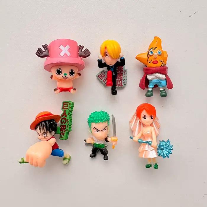 6 figurines PVC Bandai One Piece : Luffy, Chopper, Usopp, Sanji, Zoro - Mini modèles de poupées d'an