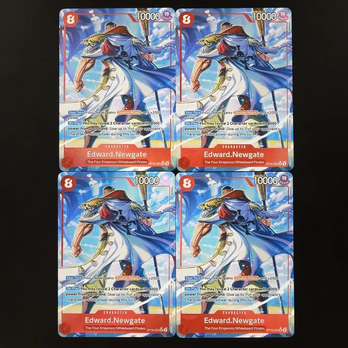 One Piece TCG OPCG Anglais OP16-003 Edward Newgate Carte Foil Texturée Rouge 8 Costes Edward Newgate