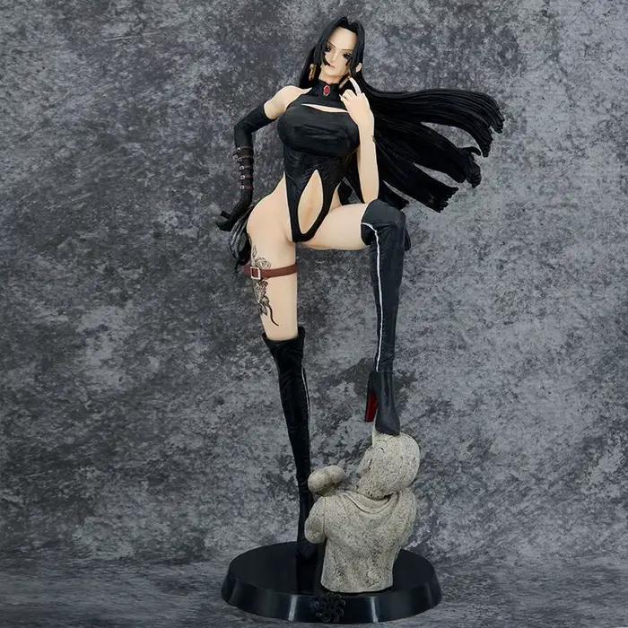 Figurine One Piece Boa Hancock Gk, grande taille, tenue en cuir sexy, figurine d'anime, statue de co
