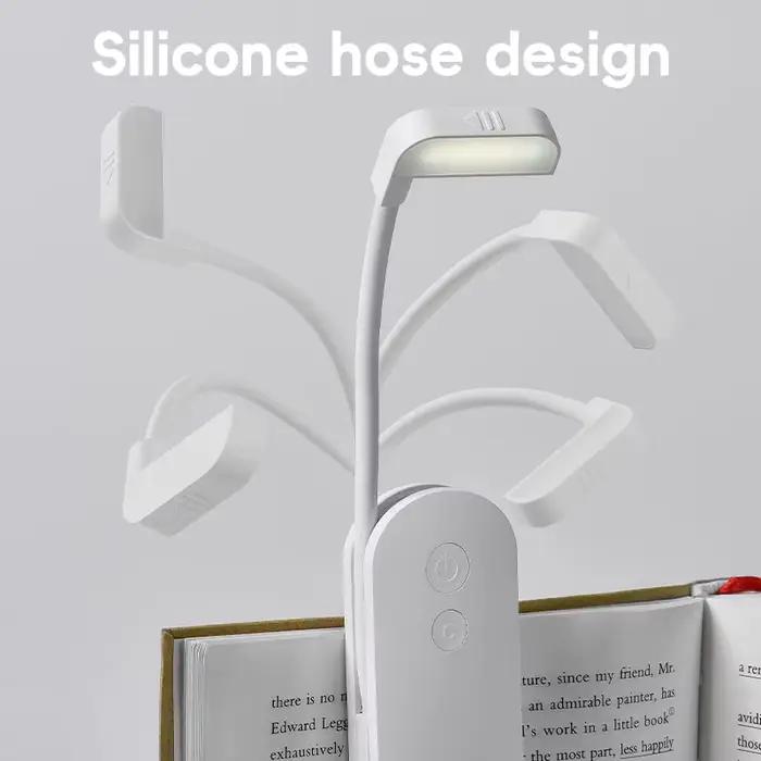 Lampe de lecture à clipser LED – Lampe de lecture réglable, portable et rechargeable par USB pour la