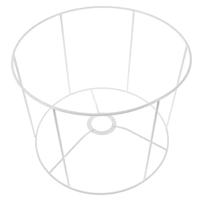 Cadre de lampadaire en fil de fer 28x28x21.8cm, abat-jour rond en métal, cage pour abat-jour, douill