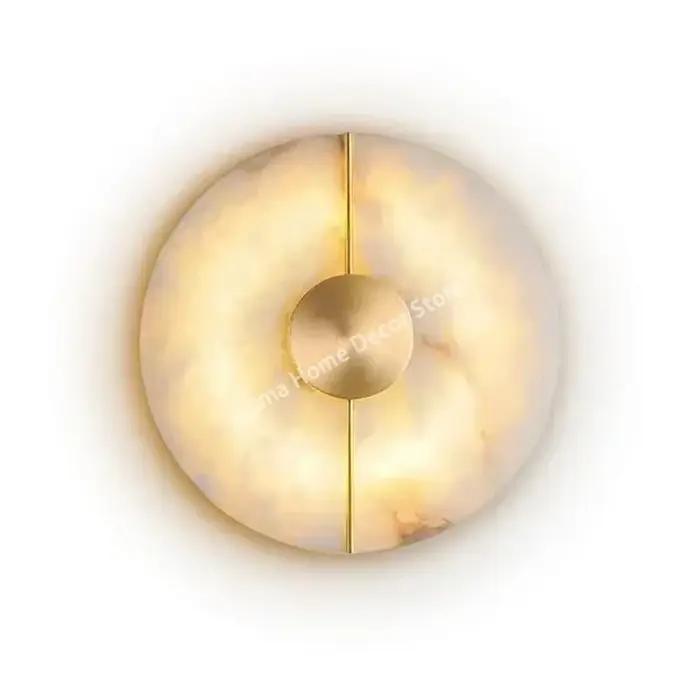 Applique murale moderne de luxe créative en marbre naturel et cuivre - Applique murale en marbre ala