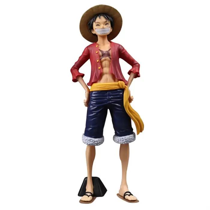 Figurine d'action One Piece Monkey D. Luffy de 28 cm, Luffy souriant et confiant, avec trois formes