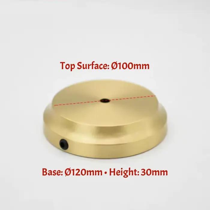 Base de lampe en laiton poli pour éclairage en céramique, composant de quincaillerie, support artisa