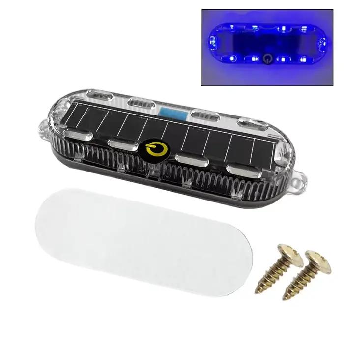 Lumière stroboscopique solaire d'avertissement de voiture, lumière d'urgence automatique, feu arrièr