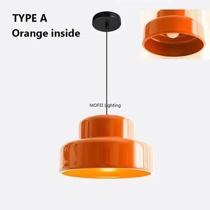 Nordique Orange minimalisme moderne verre suspension salle à manger suspension luxe plafond lustre R