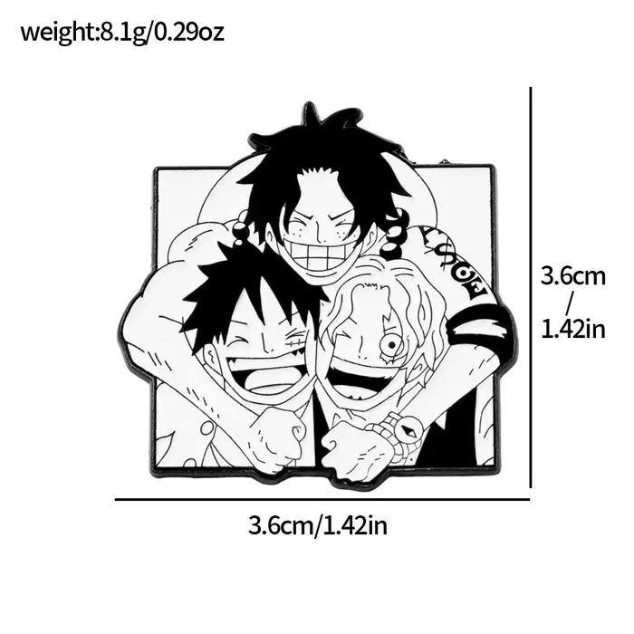 Badges et épingles de revers One Piece Luffy pour sacs à dos, épingles en émail Manga, broches pour