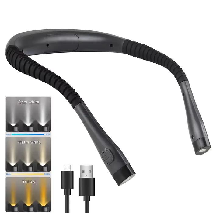 Lampe de lecture au cou nouveauté lumières de cou flexibles lampe de livre mains libres lampe de lec