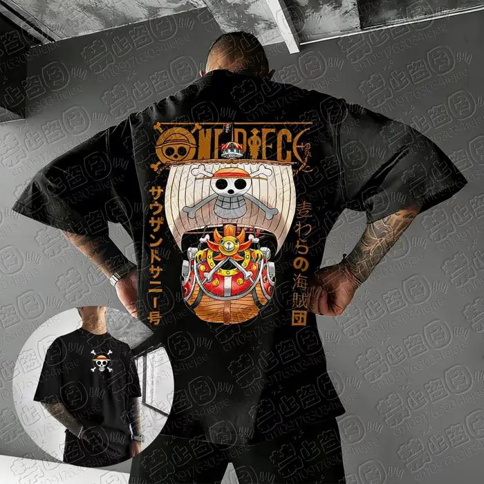 T-shirt Anime One Piece Homme Femme 2026 – Vêtements d'été Streetwear Oversize en Coton – Haut Décon