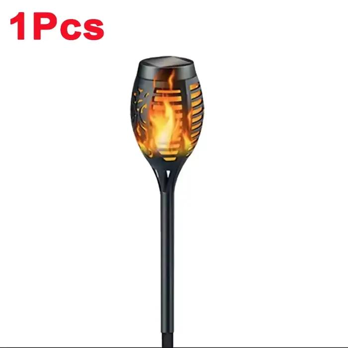 1/2/4/6/8/10 pièces torche à flamme solaire lumières lumière scintillante étanche décoration de jard