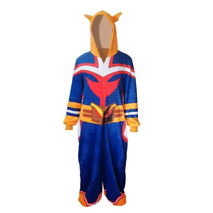 Costume de Cosplay All Might Anime My Hero Academia, combinaison Zentai une pièce, pyjama, robes, bo