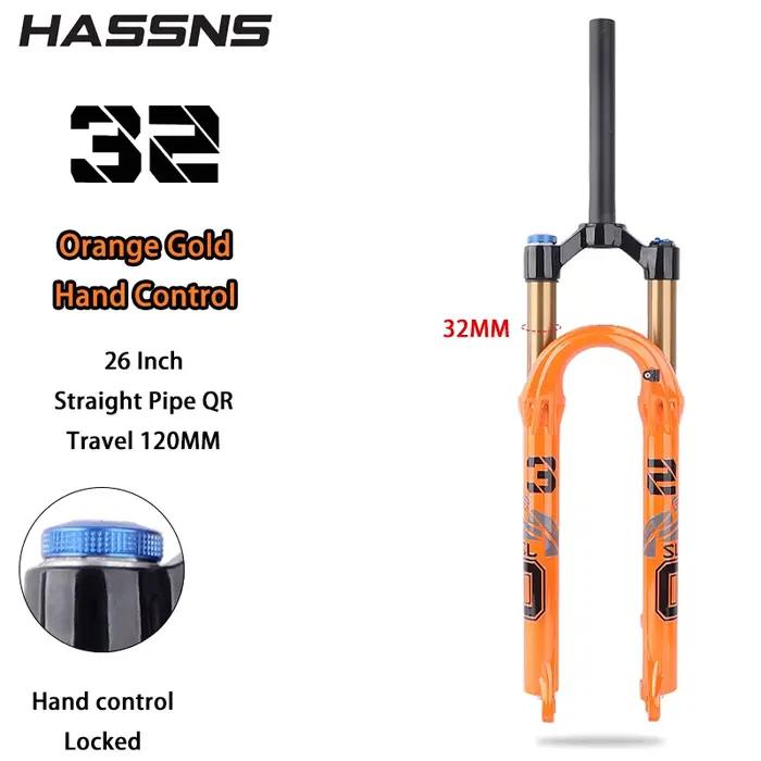 Fourche de suspension VTT HASSNS S32L 26 pouces 27,5 pouces 29 pouces, fourche de suspension à air p