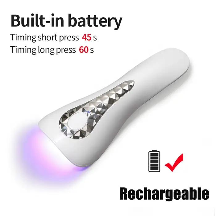 Lampe UV LED portative pour le séchage des ongles, lampe rechargeable mini pour manucure, sèche-ongl