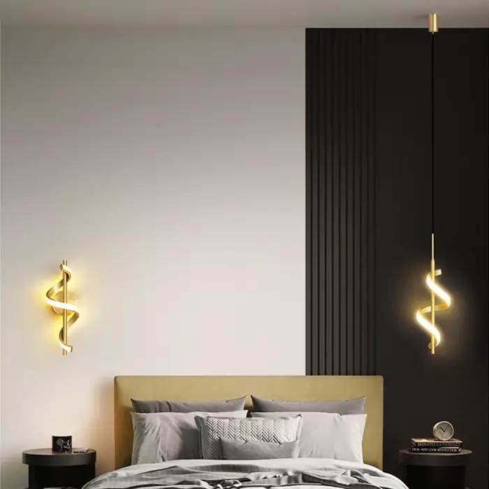 Mur LED lampe pour salon TV canapé chambre chevet lumières luminaire décoration maison luxe nordique intérieur applique murale appliques
