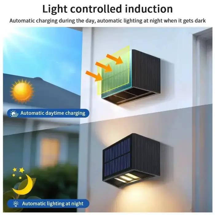COB applique murale solaire extérieure faisceau réglable
