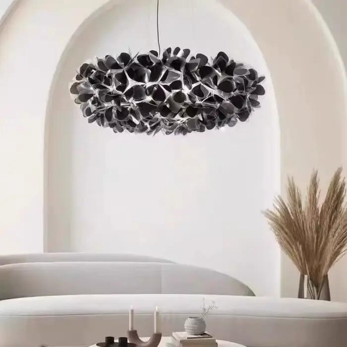 Art italien fleur pétale Style suspension nordique nuages Led lustre pour salon salle à manger chambre décoration de la maison luminaire