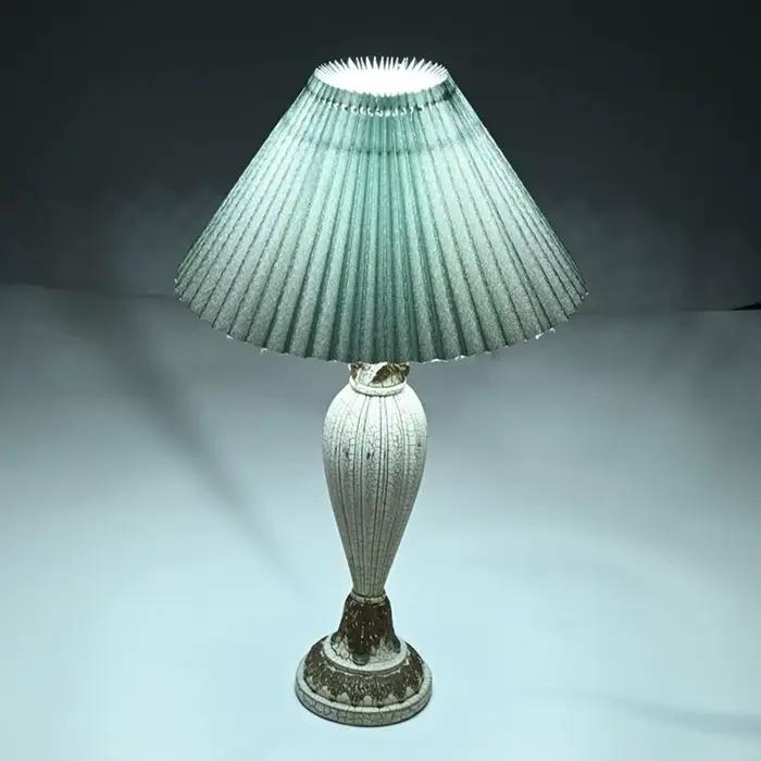 Lampe de Table en tissu abat-jour plissé minimaliste lampadaire couverture lavable moderne applique