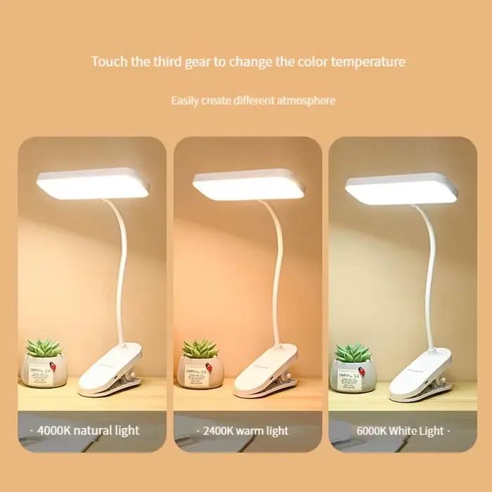 Lampe de bureau à pince LED avec protection oculaire