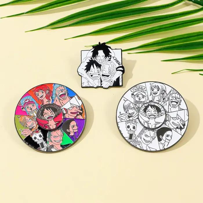 Badges et épingles de revers One Piece Luffy pour sacs à dos, épingles en émail Manga, broches pour vêtements, accessoires, cadeaux pour fans