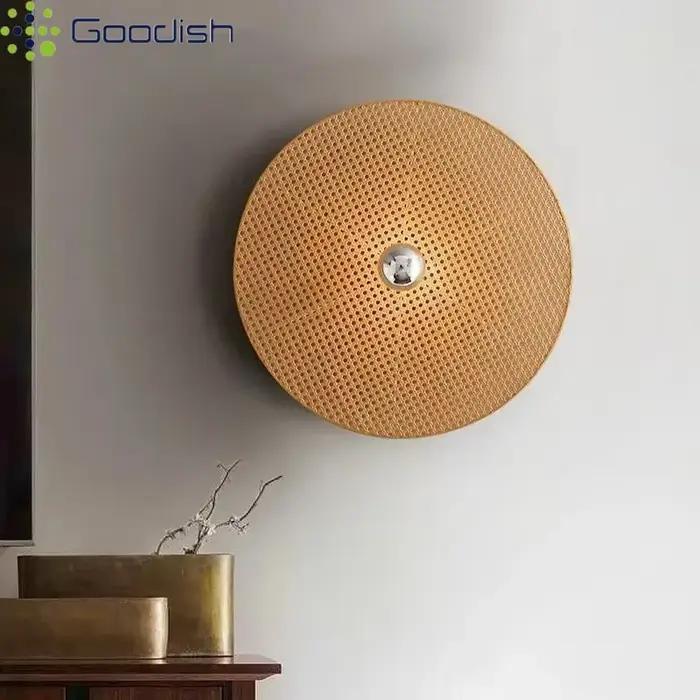 Lampes murales modernes en rotin Wabi-sabi LED lumières en osier couloir classique Loft