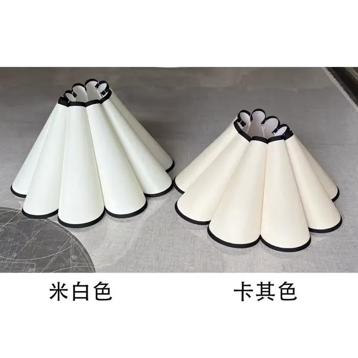 Abat-jour en tissu fait main en forme de pétale E26 E27 pour lampe de chevet