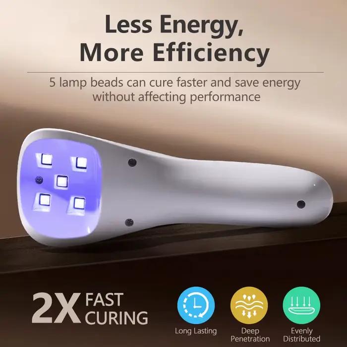 Lampe UV LED portative pour le séchage des ongles, lampe rechargeable mini pour manucure, sèche-ongles pour vernis gel, outils de manucure