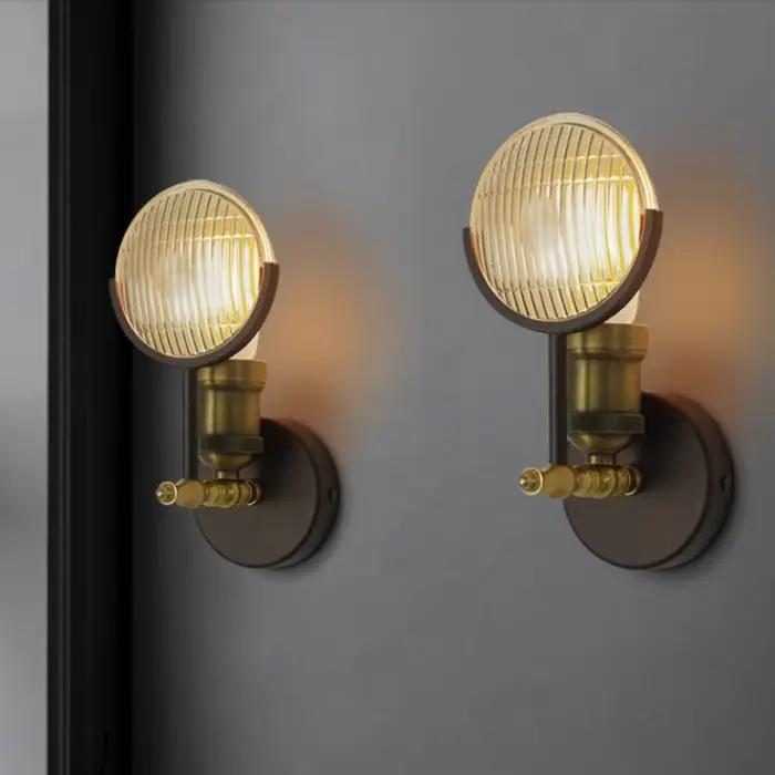 Applique Murale Vintage en Bronze, Luminaire Décoratif d'Nik, Style Industriel, Rétro Américain, Idéal pour un Loft, une Boutique ou un Restaurant