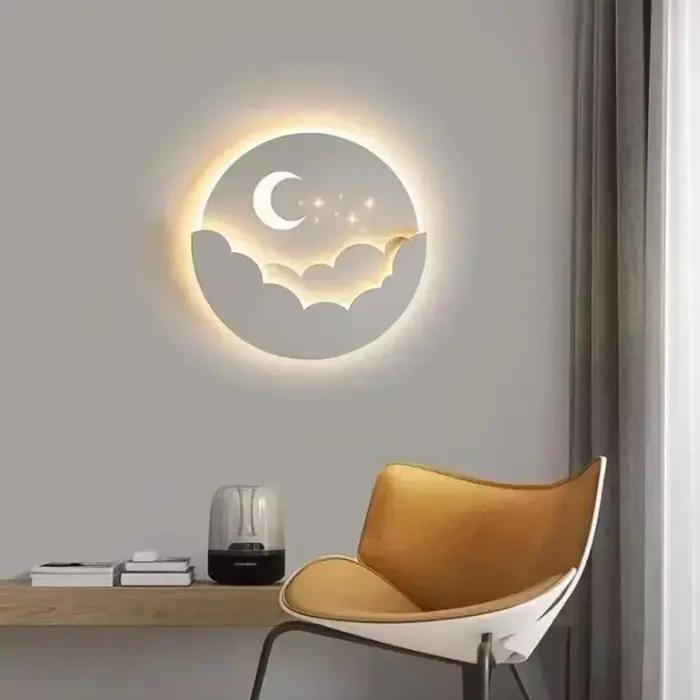LED nuage étoiles lune applique pour chambre chevet chambre d'enfants enfants créatif TV fond escalier allée suspension