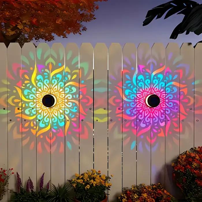Lampe solaire LED d'extérieur pour clôture et mur