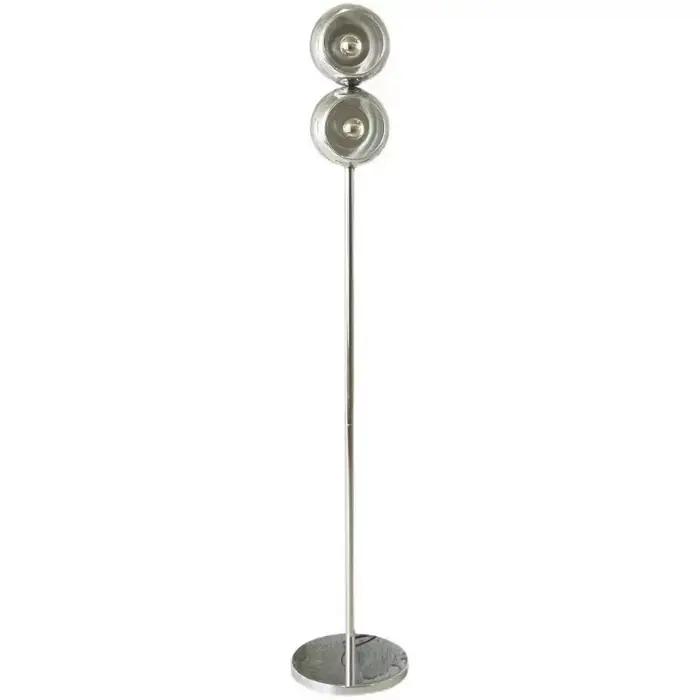 Lampe LED autoportante en métal chromé avec abat-jour en cristal, design minimaliste pour éclairer et embellir votre intérieur, salon, chambre ou bureau, moderne et sophistiquée