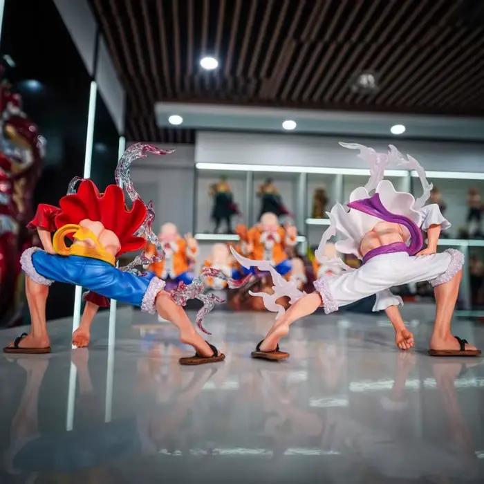 Figurine d'action One Piece Monkey D. Luffy, deux styles, rouge et blanc, statue en PVC, jouet de collection, décoration de bureau, cadeau pour les fans adultes