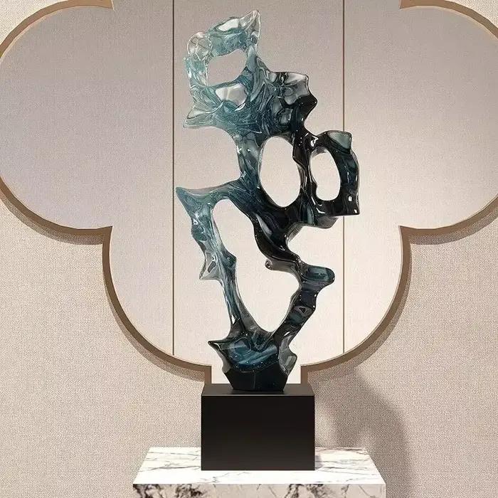 Lumière chaude de luxe, Simple, abstraite, haut de gamme, Sculpture, ornement, étagère, cadeau, salon, porche, armoire à vin, décoration