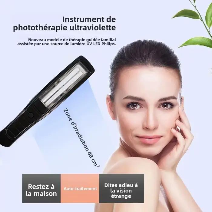 Lampe UVB pour la thérapie du psoriasis, lampe de traitement cutané, lumière ultraviolette à bande étroite 311 nm, instrument de photothérapie pour le vitiligo